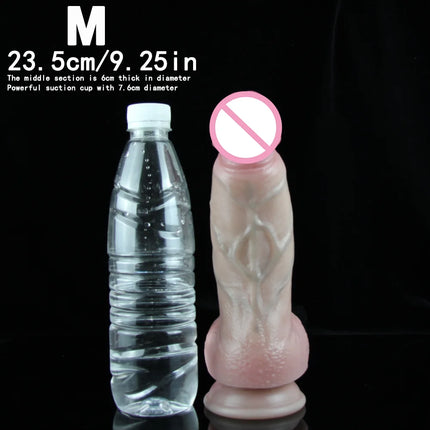Oversized Soft Realistic Thick Dildo Big Dick Anal Plug Vaginal Masturbators Suction Cup Silicone Penis Gay Sex Toys for Women
