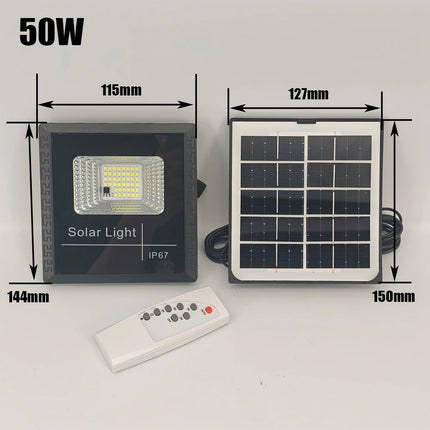 Solar Flood Lights 50w 100w 200w 300w 500w LED Solar Powered Spotlight Outdoor Waterproof Reflector Solar with Remote Control