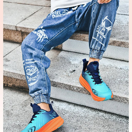 Carbon Plate Air Cushion Running Shoes for Men Soft Chunky Sneakers Women Daily Commuting Shoes Outdoor Casual Walking Shoes