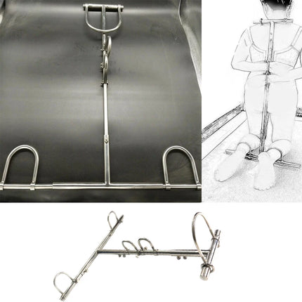Stainless Steel Sex Furniture Frame Dildo Spreader Bar Unisex Bondage Cuffs Anklet Collar Sex for Men Adult Toys Men sex game