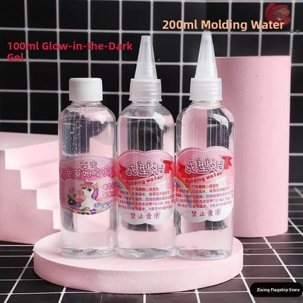 Slime Bubble Glue Fairy Shaping Water Magic Liquid Clay Making Substitute Borax Water Anti Stick Hand Pet Toy Set Universal