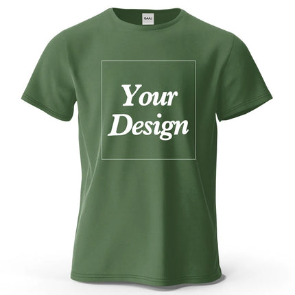 Custom T shirt Customized tshirt Personalized Tee Shirt Diy Print Your Photo Brand Logo Text Men Women 100% Cotton Premium Gift