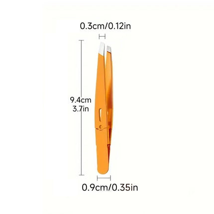 Precision And Durable Stainless Steel Eyebrow Tweezers Professional Trimming Tweezers Rust Proof And Anti-Static High-Quality