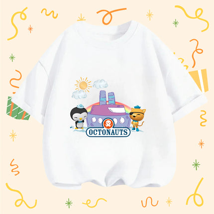 Octonauts 2026 Crew Neck T-Shirt 3-14Y Boys Girls Summer Cute Kawaii Cartoon Street Hot Fashion Outdoor Casual Stylish
