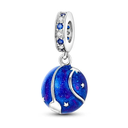 Orstarry Charm Silver 925 Beads Blue Series Fit Bracelet Charms DIY Original Fashion Pendants For Women Jewelry Trendy Gifts