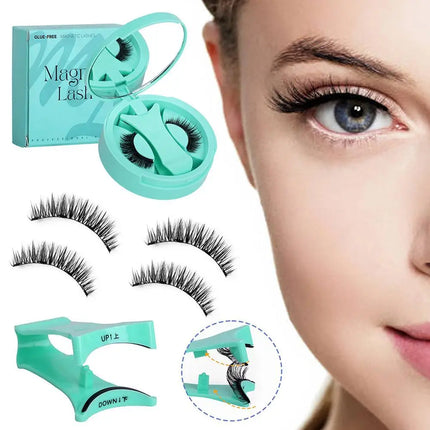 NEW Reusable Magnetic False Eyelashes With Magnetic Tweezers Natural Curly Fluffy Non Glue False Eyelashes Face Makeup Tool