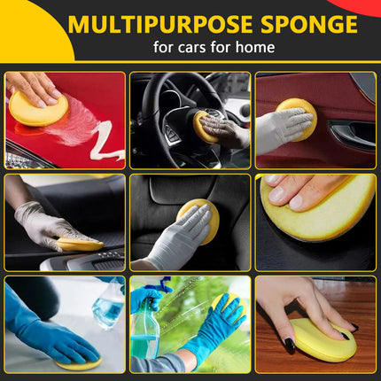 1/12/24pcs Car Waxing Polish Wax Foam Sponges 10cm High Density Applicator Pads Soft Sponge Detail Washing Car Cleaning Tool