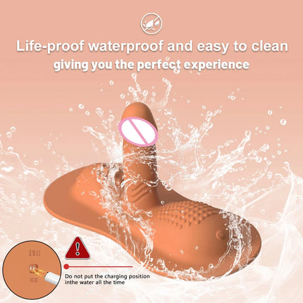 Cushion Style Female Dildo Vibrator Remote Control 10 Modes Clitoral Anal G-Spot Stimulator Female Masturbator Sex Toy for Woman