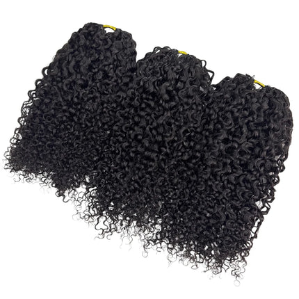Crochet Human Hair Knotless PreSeparated Tight Kinky Curly Crochet Hair Deep Curly With String PreLooped Feather Hair Extensions
