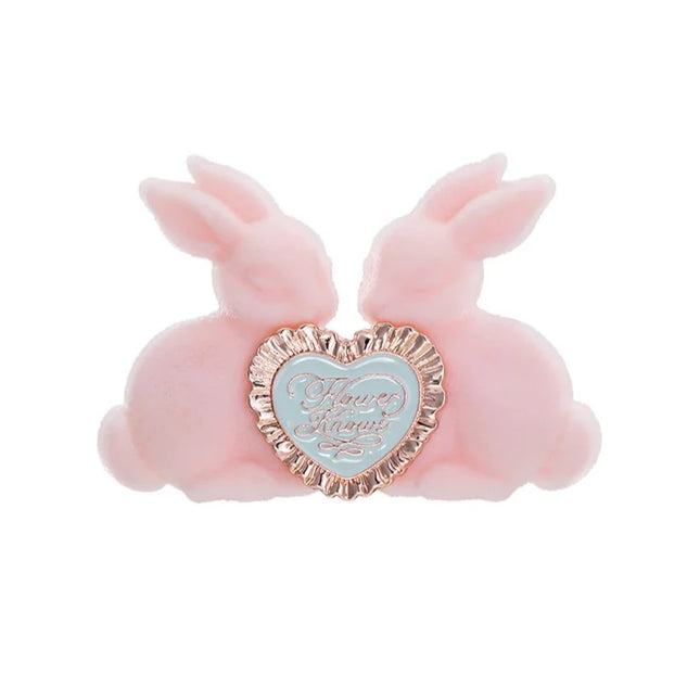 Flower Knows Bunny Garden Series Blush Brush - Flower Knows Wool Loose Powder Highlighter Cosmetic Tool for Makeup