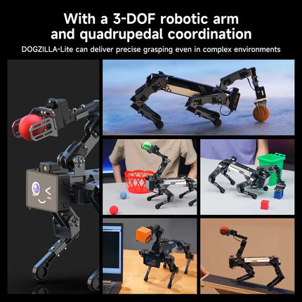 Yahboom Quadruped Robot Dog Bionic Intelligent Programming AI Large Model with Robotic Arm Powered by Raspberry Pi CM5 Module