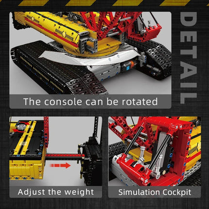 Mould King 17015 Technical Car Toys The APP&RC Motorized Crawler Crane Liebherr LR13000 Building Block Brick Kids Christmas Gift