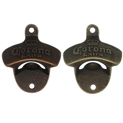 1pc Retro Decorative Bottle Opener Wall Mounted Hanging Beer Openers Bar Tools Alloy Electroplating Process Bar Cafe Wall Decor