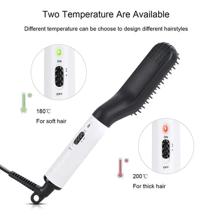 Portable Heated Hair Straighteners Mini Beard Straightener Comb Electric Flat Iron For Men Long And Short Hair Straightener