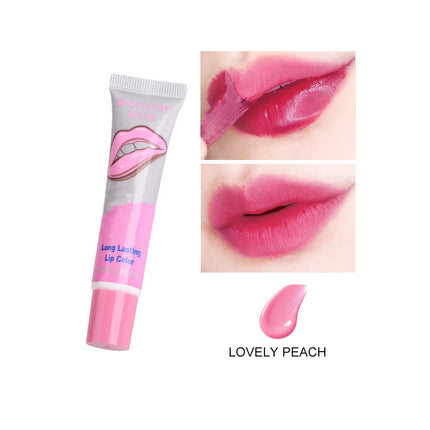 6 Color Lip Gloss Peel-Off Lipstick with Long-Lasting Color, Waterproof Lip Gloss