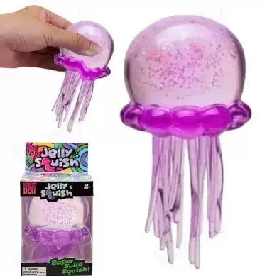 Schylling NeeDoh Complete Fidget Toy Super , Popsicle/Jellyfish/Ice Cube/Fuzz Ball Slow‑Rebound Squish Toys for Kids & Adults
