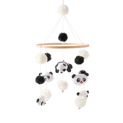 Baby Wooden Bedbell Bracket 0-12 Months Bed Bell Bracket Wooden Mobile Newborn Crochet Bed Bell Hanging Toys Newbaby Rattle Toys