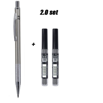 0.3/0.5/0.7/0.9/1.3/2.0mm Mechanical Pencil Set Art Drawing Painting Automatic Pencil with 2box Leads Office School Supply