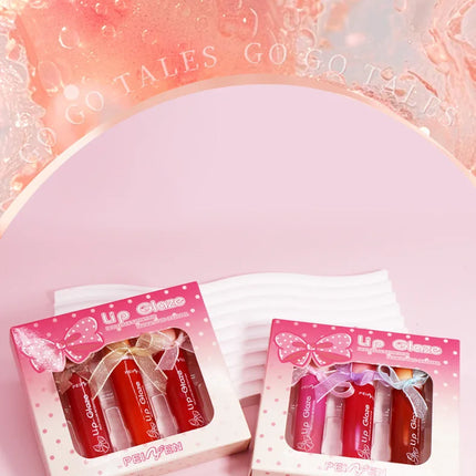 Mirror Lip Color Set, Moisturizing Lip Gloss Gift Box, A Cute Gift for Others