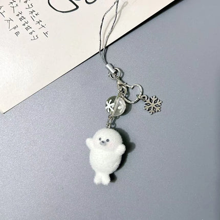 Cute 3D Night Light Sea Lion Seal Keychain Charm Pack Accessories Fish shaped Keychain Pendant Couple Friend Gift