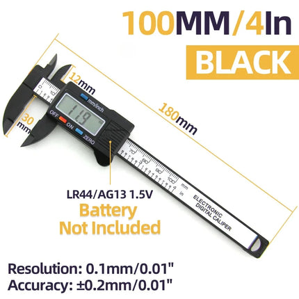 Vernier Caliper Plastic Foot Meter Electronic Ruler Vernier Caliper Measurement Tool Digital Micrometer Calibrator Tools Hand
