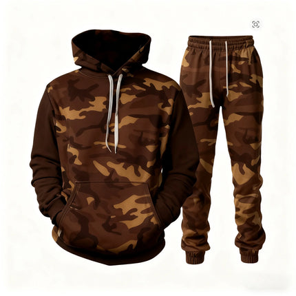 2026 Camouflage Hoodie Two Piece Hoodie Pant Sets Santa Claus 3d Print Set Men Women Fashion Hoodie+Pant Jogging Suits