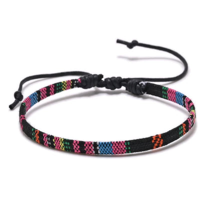Bohemia Style Colorful Weave Rope Friendship Bracelets For Woman Men Cotton Handmade Braided Bracelet Ethnic Jewelry Gifts