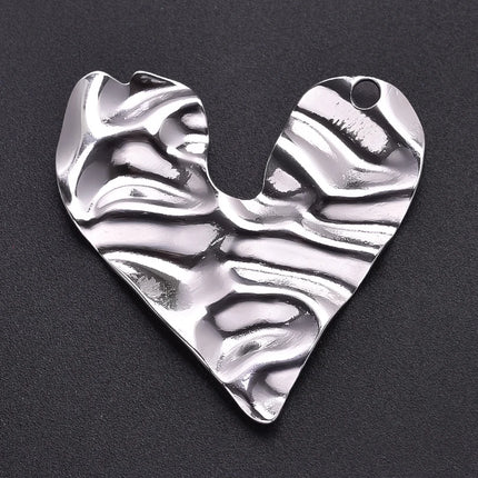 Elegant Love Breloques Stainless Steel Pendants For Jewelry Making Bulk Heart Charm Pendant 5pcs/Lot Materials To Make Bracelets