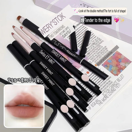 SWEET MINT Artist Lipliner Outline Lip Shape Lasting Color Pen With Brush Novice Lipstick Matte