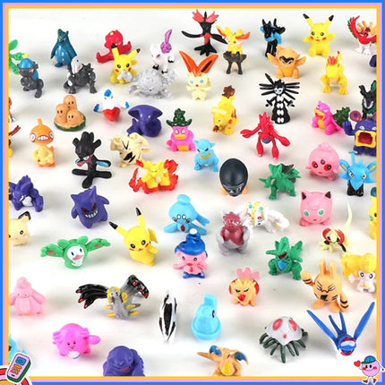 144pcs Pokemon Pikachu Action Figure Toys Mini Figures Model Toy Pikachu Anime Kids Doll Birthday Christmas Gifts