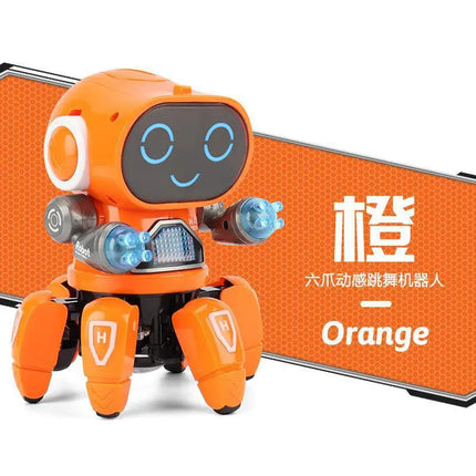 Creativity Dance Robots Music LED 6 Claws Octopus Robot Birthday Gift Toys For Children Early Education Baby Toy For Boys Girls