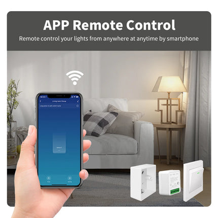 Wifi+Bluetoot Mini Smart Switch 16A DIY Light Switches 2 Way Wireless Smart Break Work with Tuya App Alexa Google Home Alice