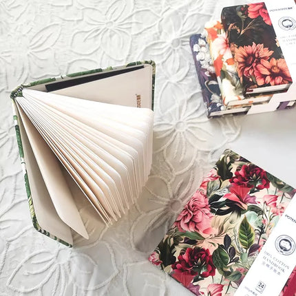 100% cotton journal watercolor book sketchbook acrylic marker drawing book fabric cover mini pocket book square oil pastel book