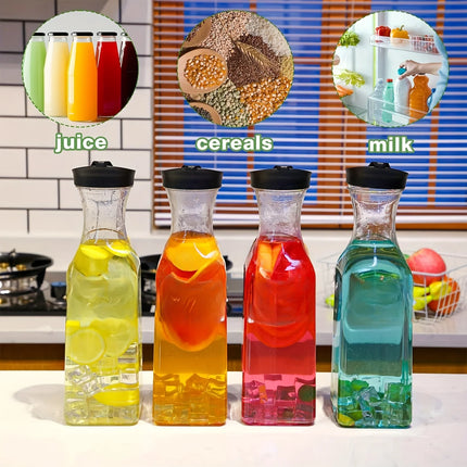 1pcs Versatile Water Carafes with Lids,Durable Plastic Pitchers for Mimosa Bars, Breakfast, Iced Tea Ideal for Parties, Banquets
