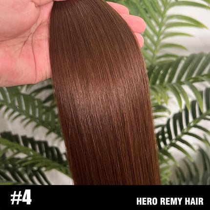 Hero Remy Hair Genius Weft Real Remy Human Hair Extensions Natural Straight Flex Hair Weaves Invisible Weft Hair 16-24 inch 50g