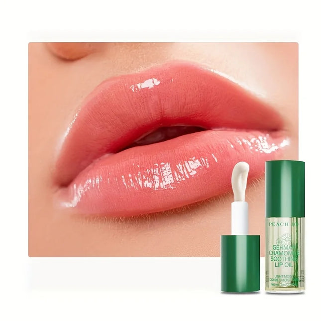 Chamomile Lip Oil, Long-Lasting Moisturizing, Nourishes Lips, Fades Lip Lines, Hydrates and Gives a Glossy Finish, Lip Care Cosmetics, Prevents Dryness, Suitable for Autumn and Winter Use, Christmas, Holiday Gift