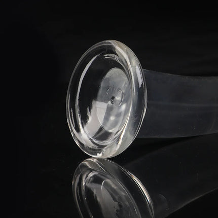 2 Pcs 1 Set Soft Silicone Realistic Dildo with Suction Cup for Women Adult Game Cute Penis Masturbator Sex Toy Crystal Jelly Transparent