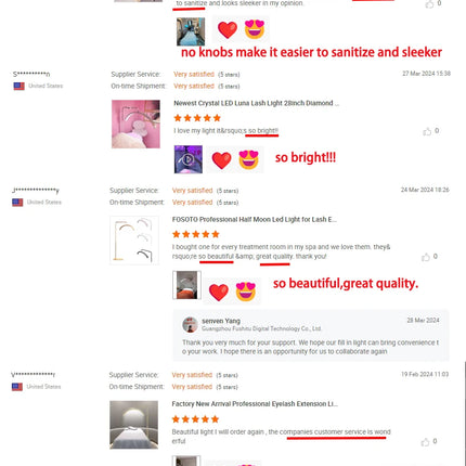 FOSOTO Overseas Warehouse LED Video Light Half-moon Fill Light Lash Nail Desktop Light For Beauty Eyelash Tattoo Makeup