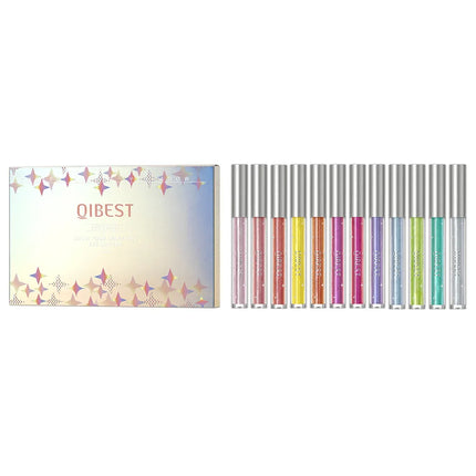 12 Colors Glitter Diamond Liquid Eyeshadow Set Sparkly Long Lasting Waterproof Shiny High Pigmented Brighten Makeup Cosmetics