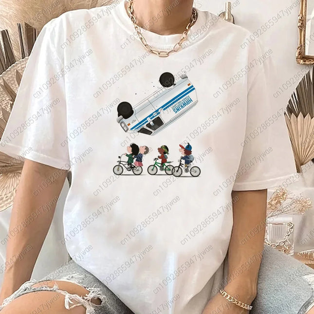 Hot Tv Movie T-Shirt Women The Demogorgon T Shirt Short Sleeve Unisex Tops Women Kids T Shirt Cannibal Flower Streetwear Tops
