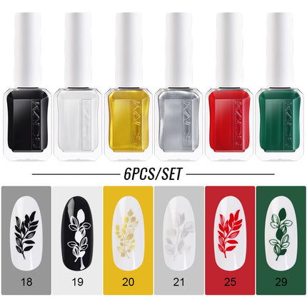 11ml Nail Stamping Polish Set Colorful Nail Art Drawing Printing Semi Permanent Lacquer Nail Art Plates Stamping Varnishes Tool