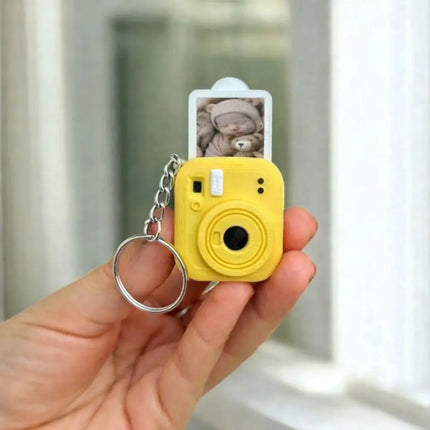 Portable Mini Camera Keychain Metal Key Ring Lightweight 3D Print Camera Pendant Decorative Multipurpose Bag Hanging Ornament