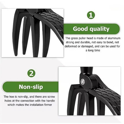 Weeding Head Replacement Claw Foot Pedal Weed Puller Stand Up Gardening Digging Weeder Alone Root Remover And Alone Handle