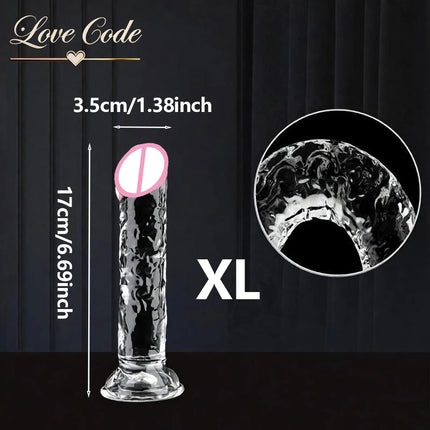 Transparent Dildo Suction Cup Jelly Dick Women Sex Toys Soft Masturbators Penis