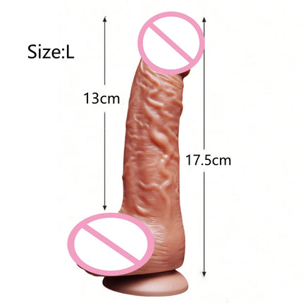 Realistic dildo with strong suction cup, anal toy, G-spot stimulator, sex toy for female couples to masturbate on a penis.
