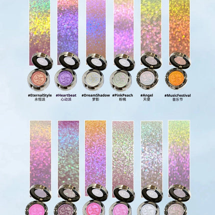 Sheeneffect Monochrome Eyeshadow Chameleon Glitter Shimmer Eye Shadow Highgloss Long Lasting Eye Makeup