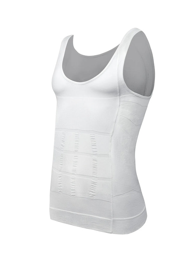 Men Slimming Body Shaper Chest Compression Shirts Tummy Control Shapewear Abdomen Slimming Vest Waist Trainer Corset Tank Top