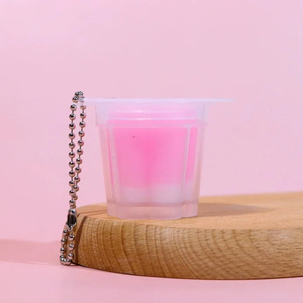 jelly Macaron pudding keychain Knead the stress-relieving jelly pendant to make it soft and simulate the snack bag pendant