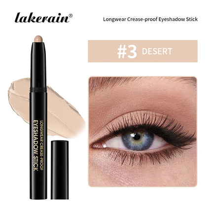 10 Colors Longwear Crease-proof Eyeshadow Pencil Stick Lasting Glitter Shimmer Matte Eye Shadow Highlighter Pen Eyes Makeup Too