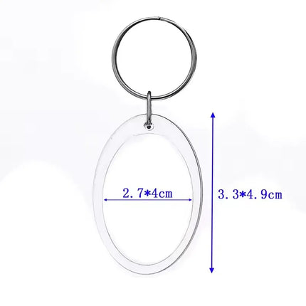 5/20pcs Transparent Photo Frame Keychain Tassels Snap-In Custom Insert Photo Acrylic Blank Keyring Clear Blank Picture Pendant